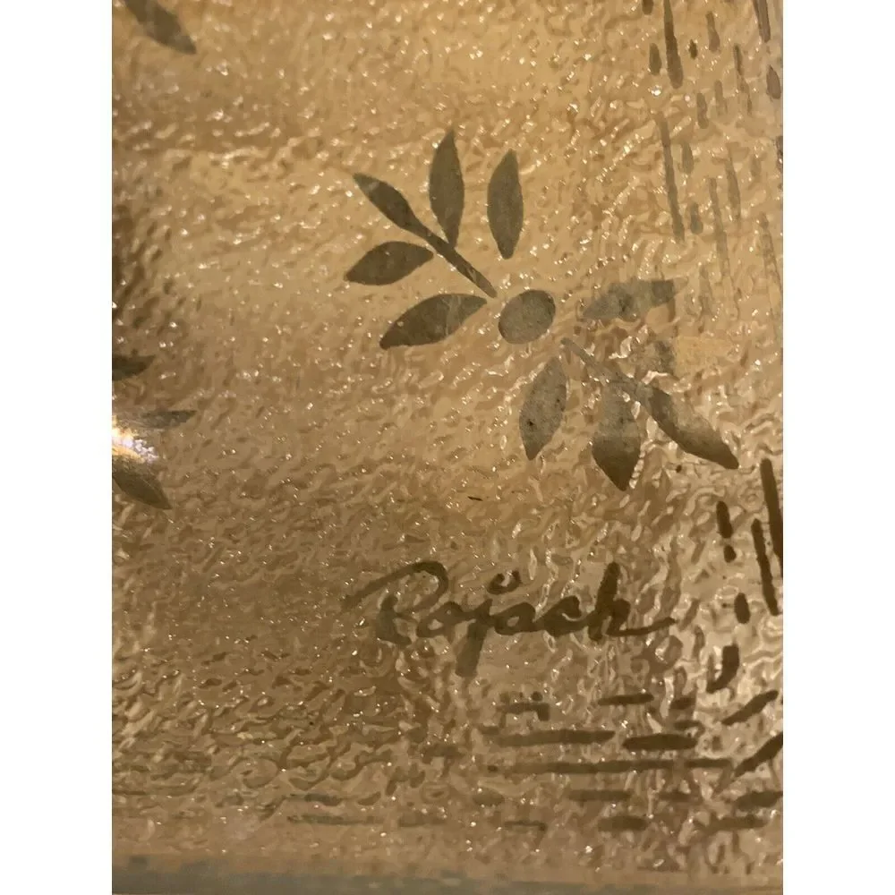 Vintage MCM Rojack Serving Square Glass‎  Gold Leaf 9